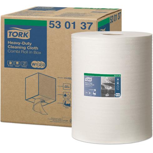 Tork W1/W2/W3 1ply 530 Combi Roll Heavy Duty Cleaning Cloths Ctn/1 (530137)