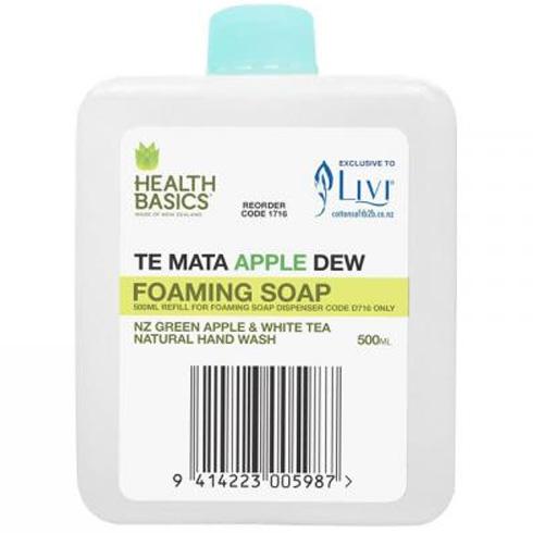 Livi Health Basics Te Mata Apple Dew Foaming Soap 500ml (1716)