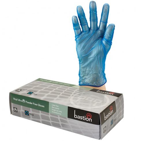 Gloves Vinyl Ultra P/F Blue Medium