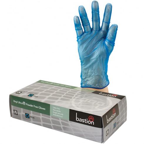 Gloves Vinyl Ultra P/F Blue Large