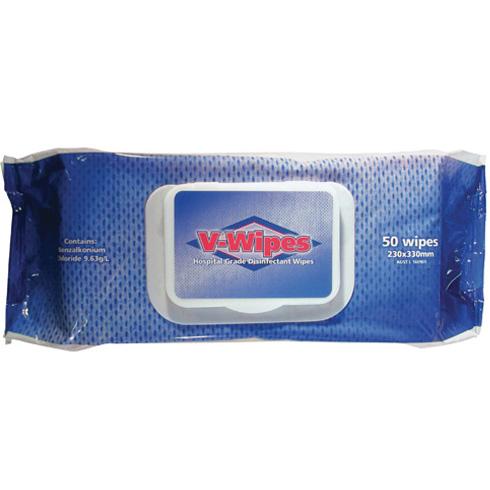 V-Wipes Antibacterial Disinfectant Wipe 50/pkt