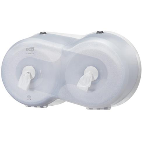 Tork T9 SmartOne Twin Mini Toilet Roll Dispenser White