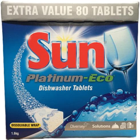 Diversey Sun Platinum Eco Dishwash Tablets Box/70