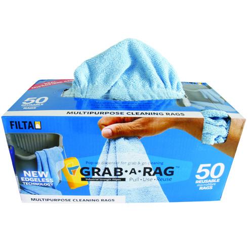 Grab - A - Rag 50PK Microfibre Rags 30x30cm BLUE