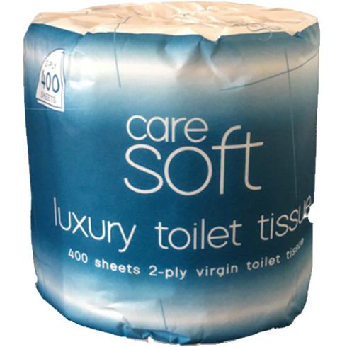 CareSoft 2ply Virgin 400 Sheets Wrapped Bale/48