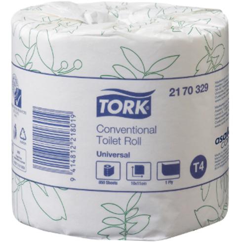 Tork T4 Universal 1ply 850s Conventional Toilet Rolls Ctn/48 (2170329)