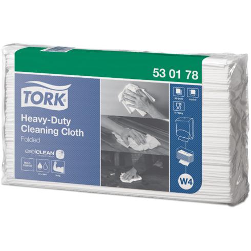 Tork W4 1ply 530 Folded Heavy Duty Cloths Ctn/5 (530178)