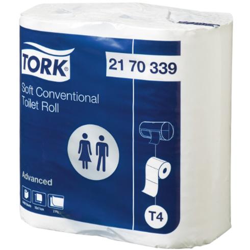 Tork T4 Advanced 2ply Soft Conventional Toilet Rolls 4pks Ctn/36 (2170339)