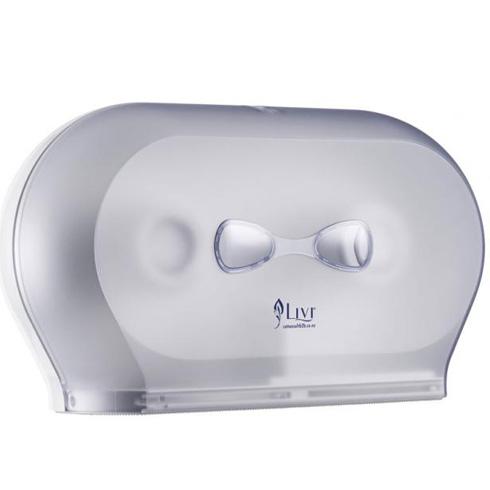 Livi Double Mini Jumbo Toilet Paper Dispenser