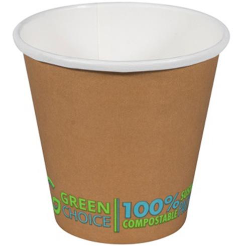 Green Choice Compostable Single Wall Cup PLA 8oz Ctn/1000