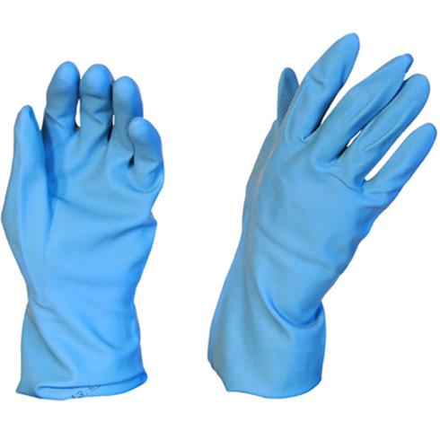 Blue Rubber Kitchen Gloves Medium PAIR