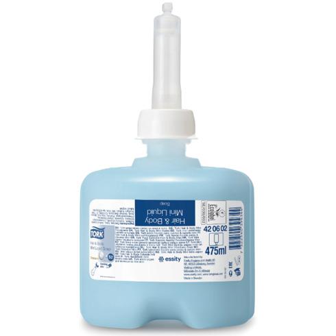 Tork S2 Mini Hair & Body Liquid Soap 475ml Cartridge (420602)
