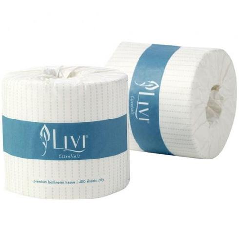 Livi Essentials 2ply 400 Sheet Wrapped Toilet Tissues Bale/48 (1001