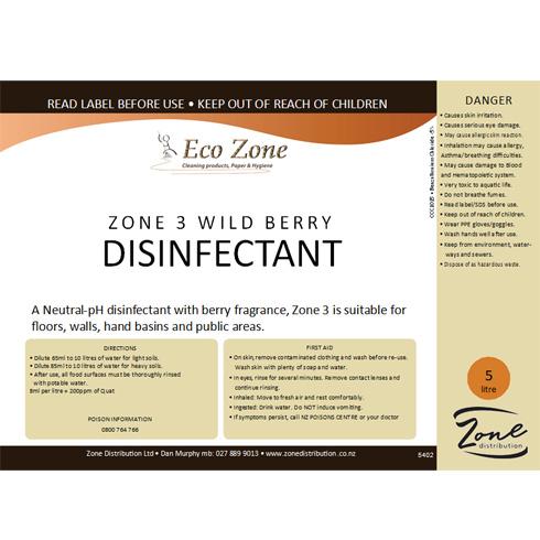 EZ Zone 3 Wildberry Disinfectant 5L