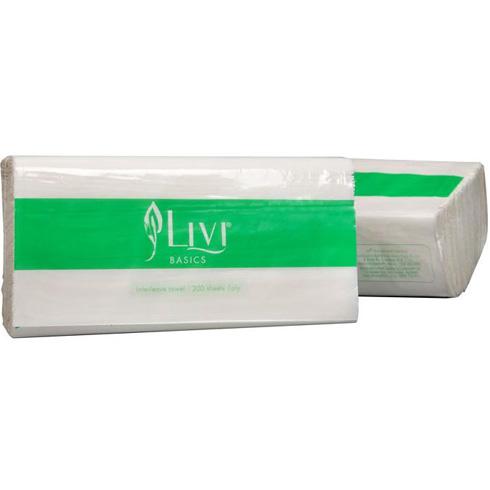 Livi Everyday 1ply Slimfold Paper Towels Ctn/20 (7200)