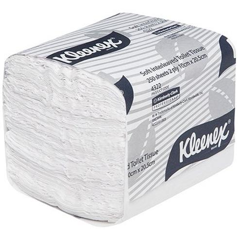 KC Kleenex 2ply Soft Interleave Toilet Tissues 250sht Ctn/36 (4322)