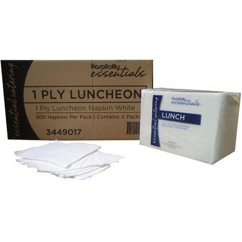 1ply 1/4 Fold White Lunch Napkins (3449017)