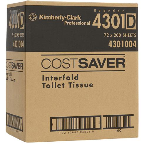 KC Costsaver 1ply Interfold Toilet Tissues (4301)