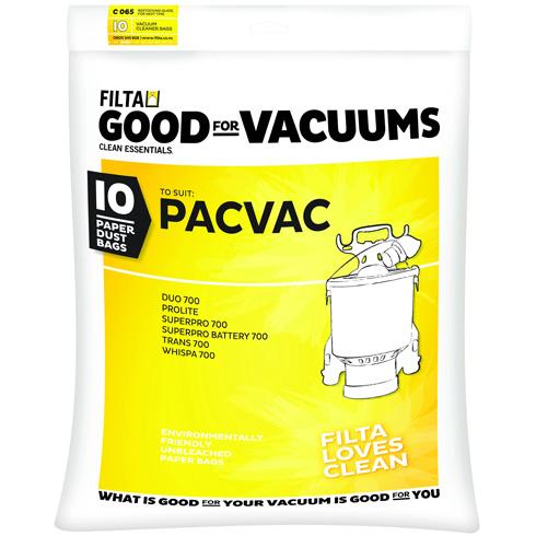 Filta Pacvac Brown Paper Bag Pkt/10