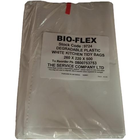 Bioflex White Bin Liner pkt100